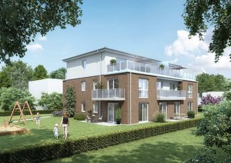 Rückseite des Hauses mit Garten